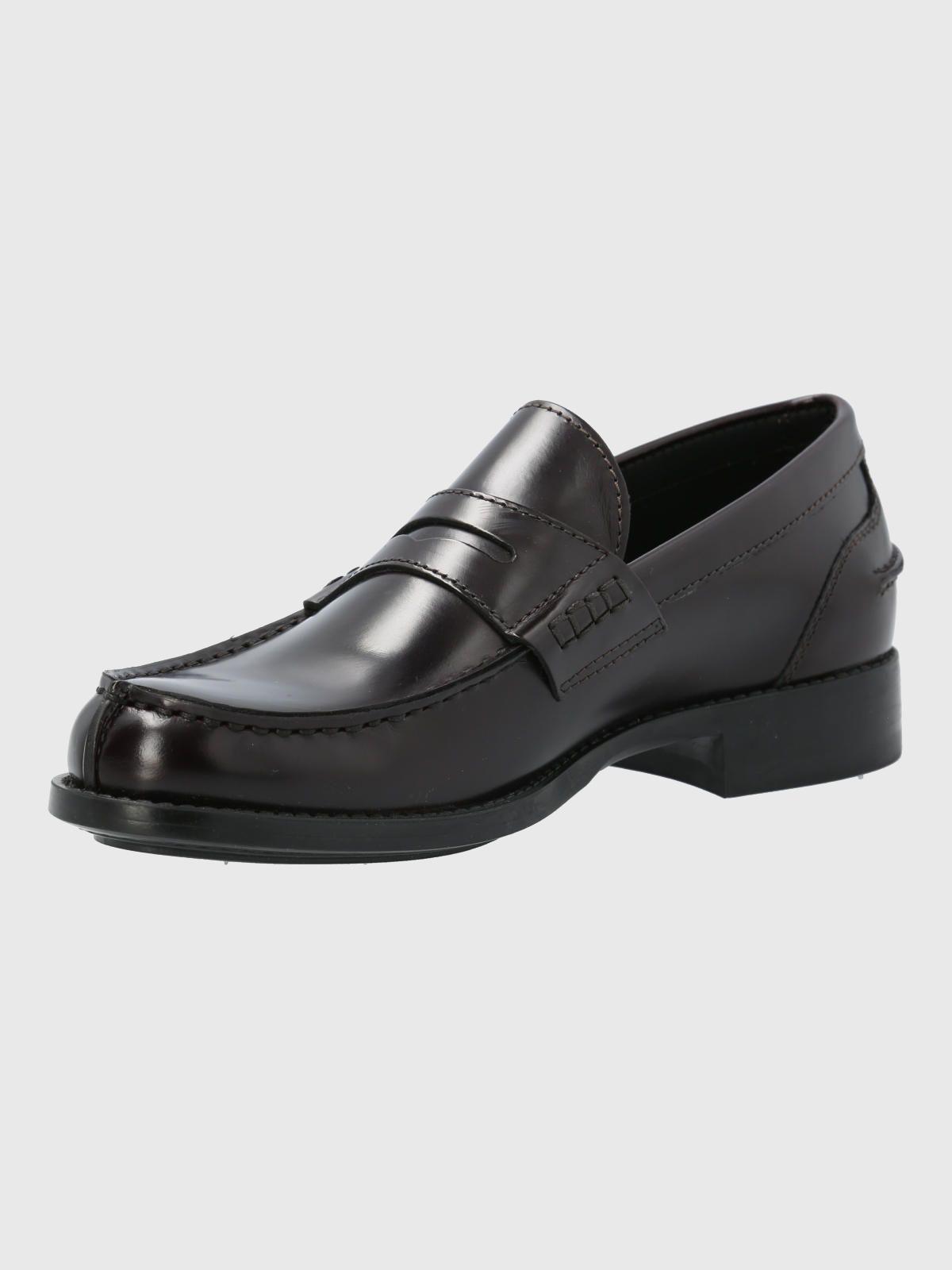 Mocasin MujerItaliano Cuero Rozato Burdeo-4