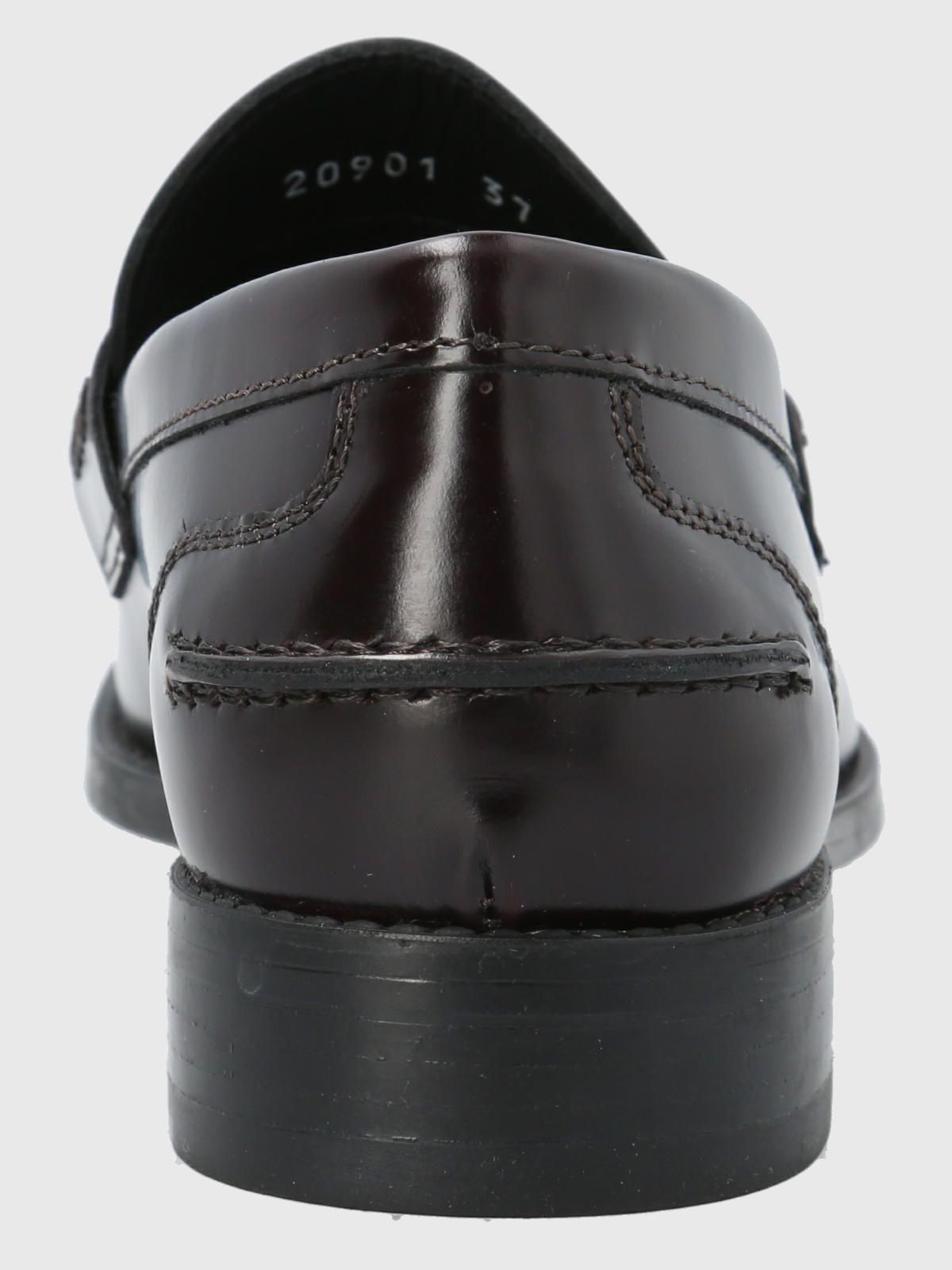Mocasin MujerItaliano Cuero Rozato Burdeo-6