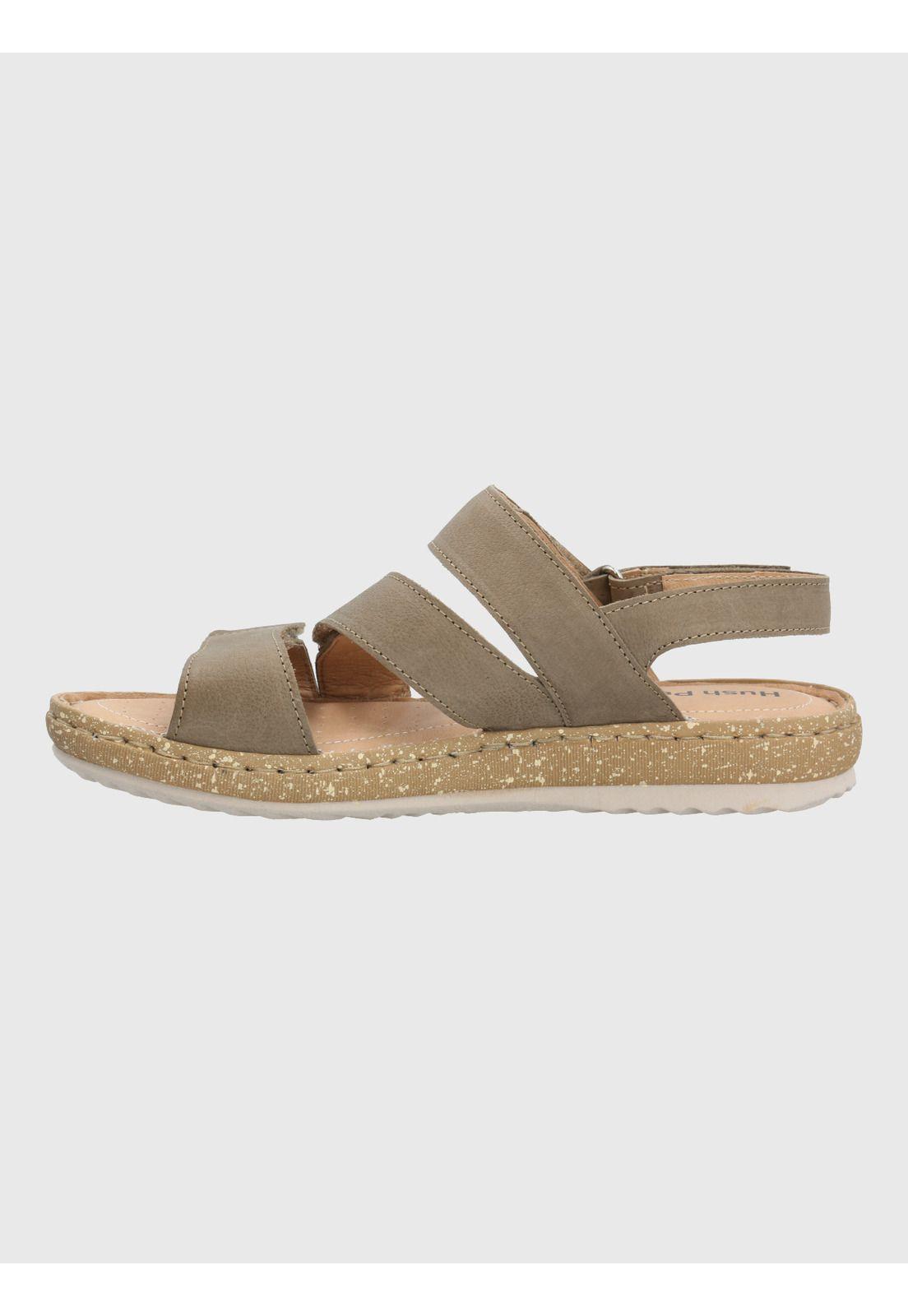 Sandalia Cuero Mujer Apricot Verde-5