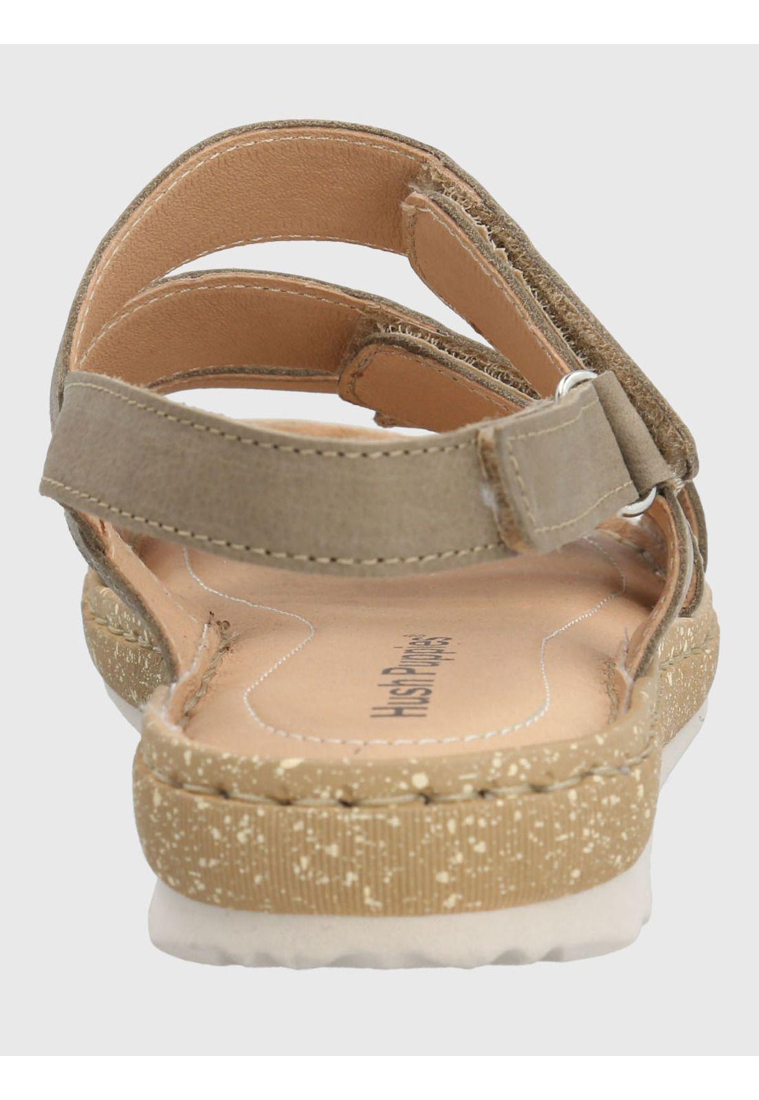 Sandalia Cuero Mujer Apricot Verde-6