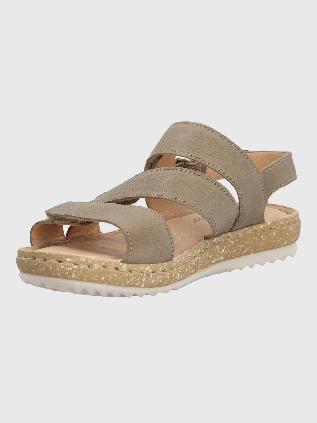 Sandalia Cuero Mujer Apricot Verde-4