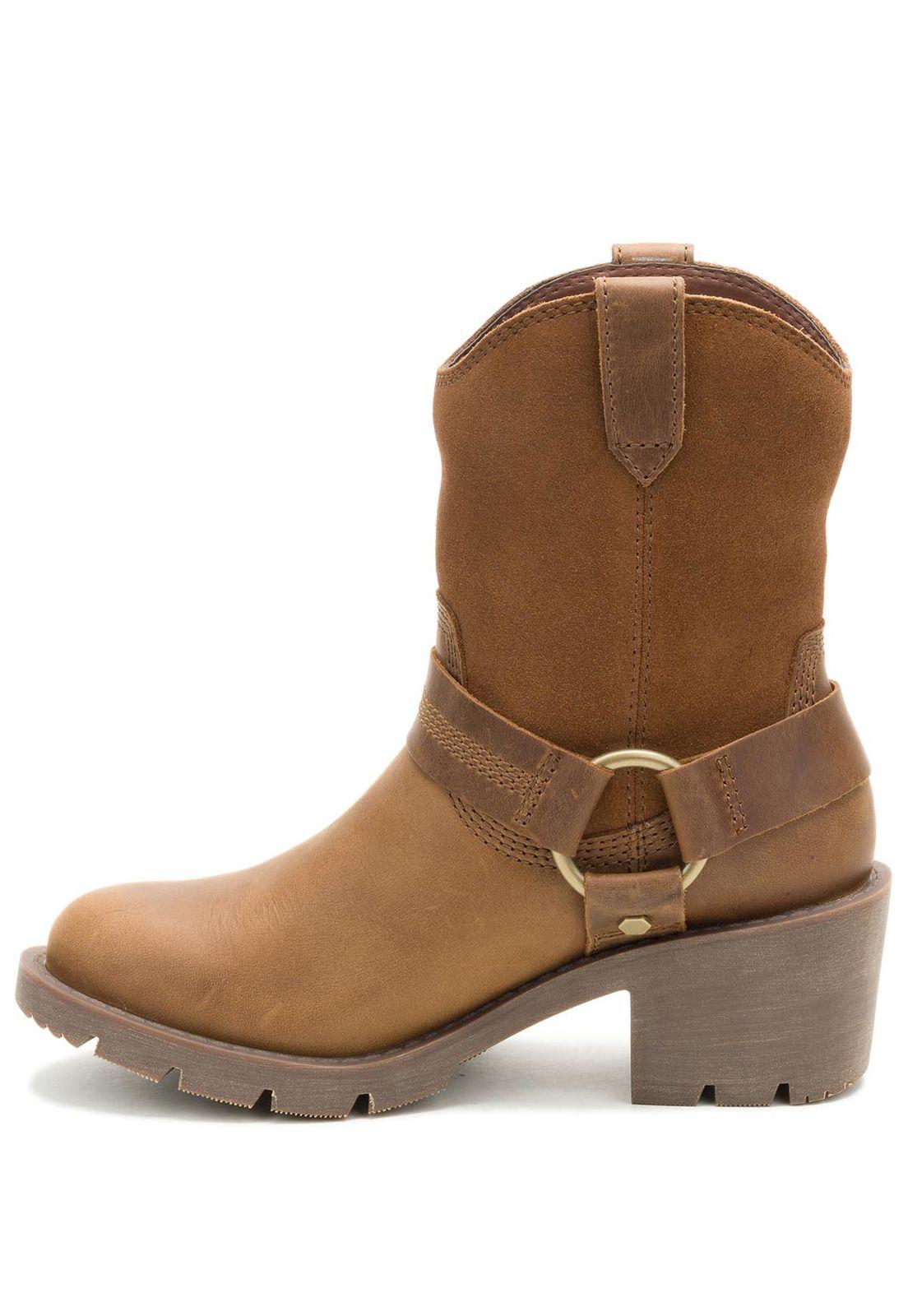 Bota Cuero Rewrite Harness Mujer Café-3