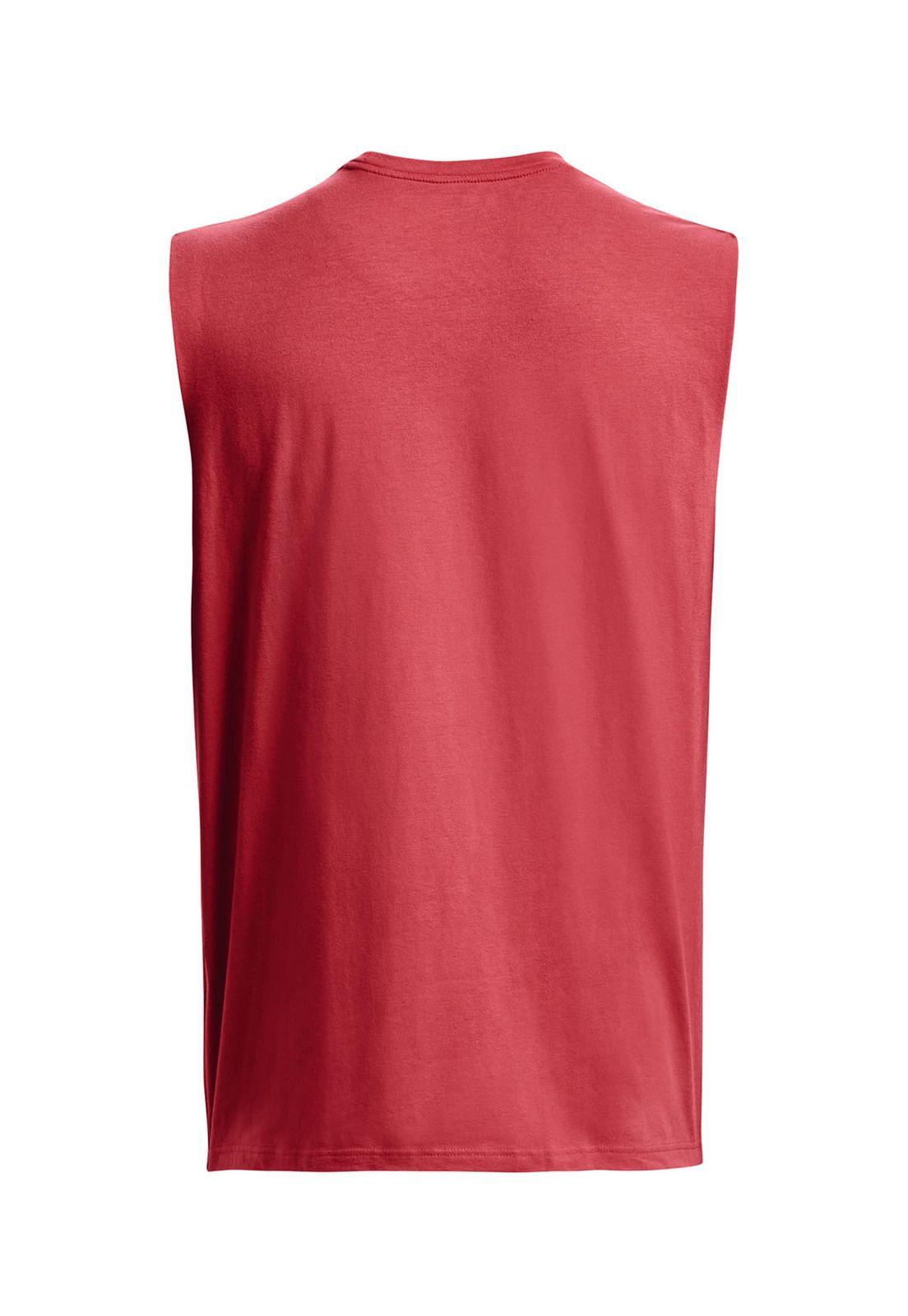 Polera sin mangas Curry para hombre Rojo-1