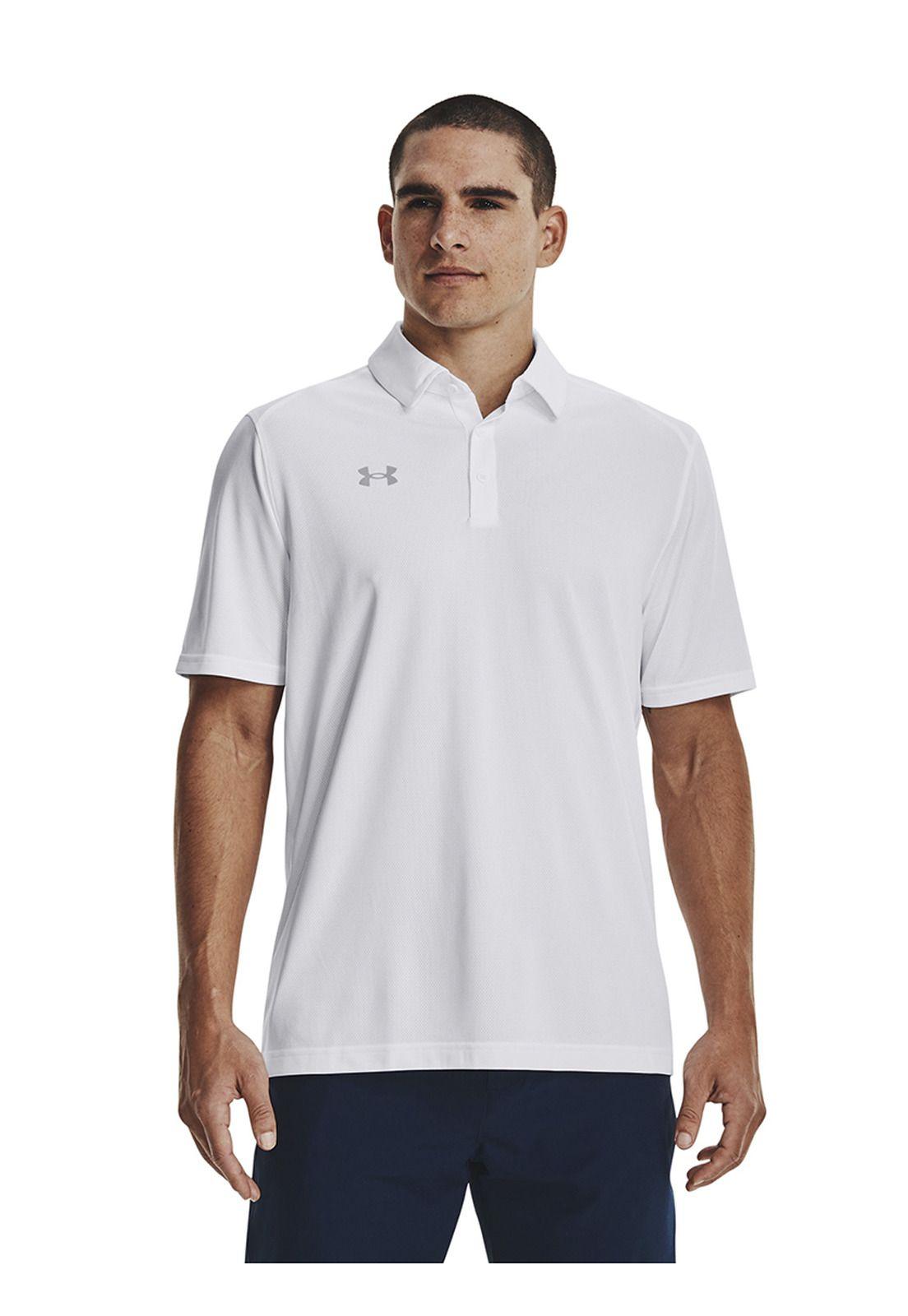 Polo UA Tech para hombre Blanco-3