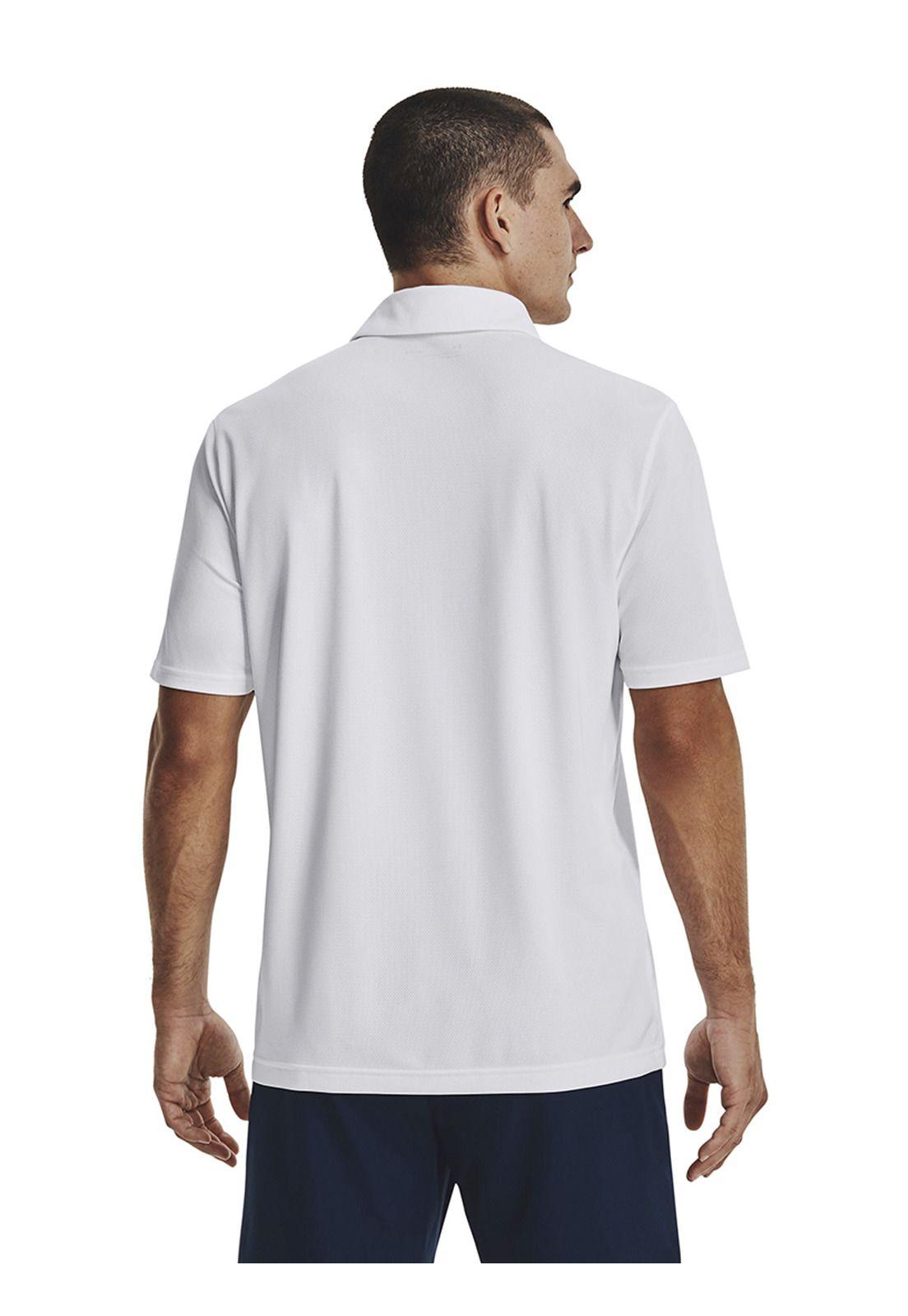 Polo UA Tech para hombre Blanco-4