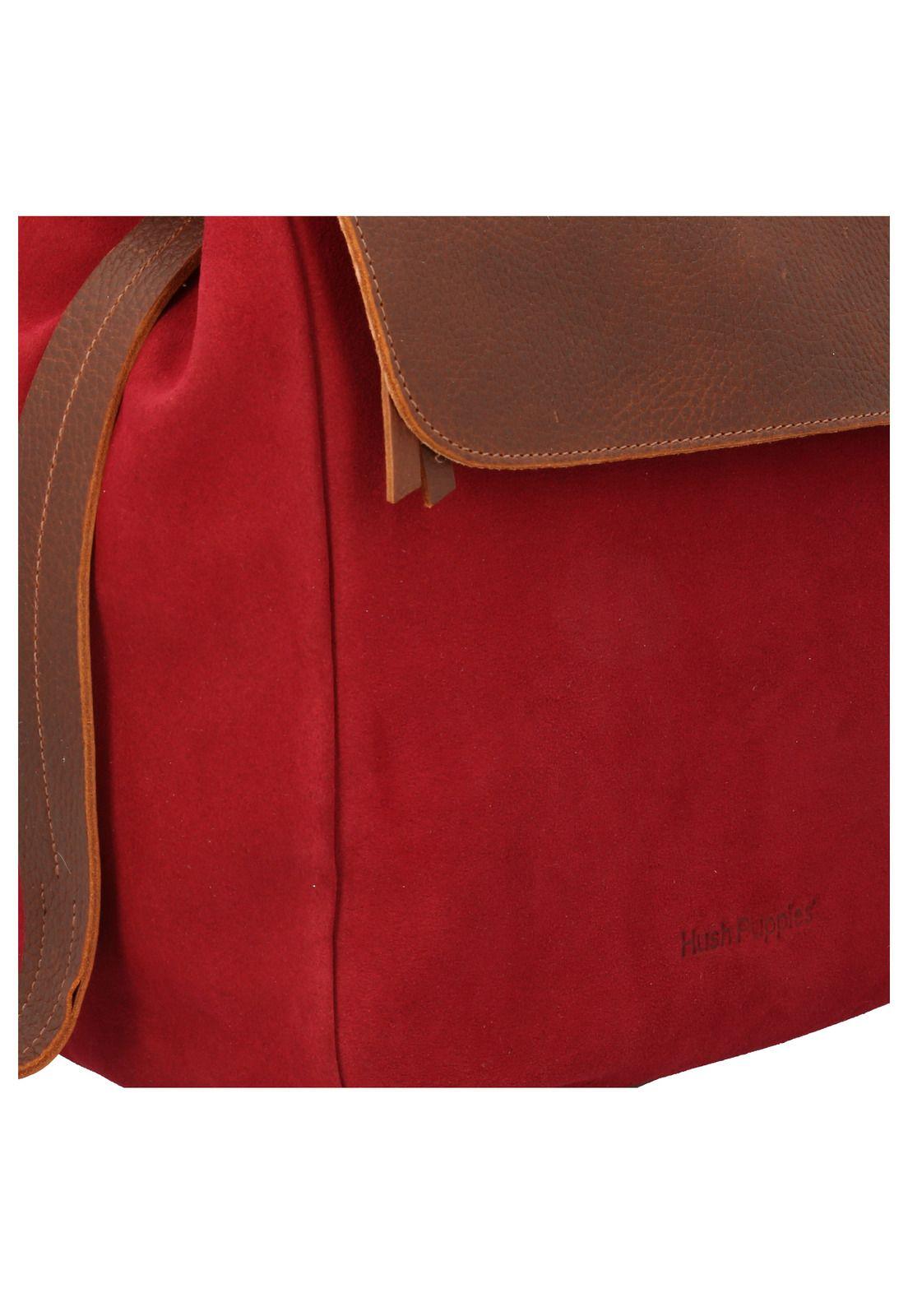 Mochila Cuero  Evert Back Rojo-3