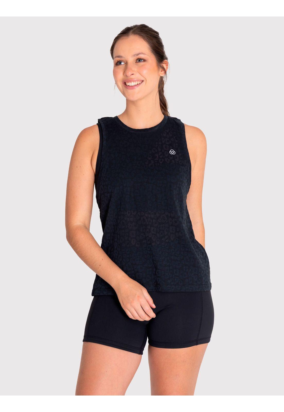 Polera deportiva Mujer Cheetah Tank Negra-0
