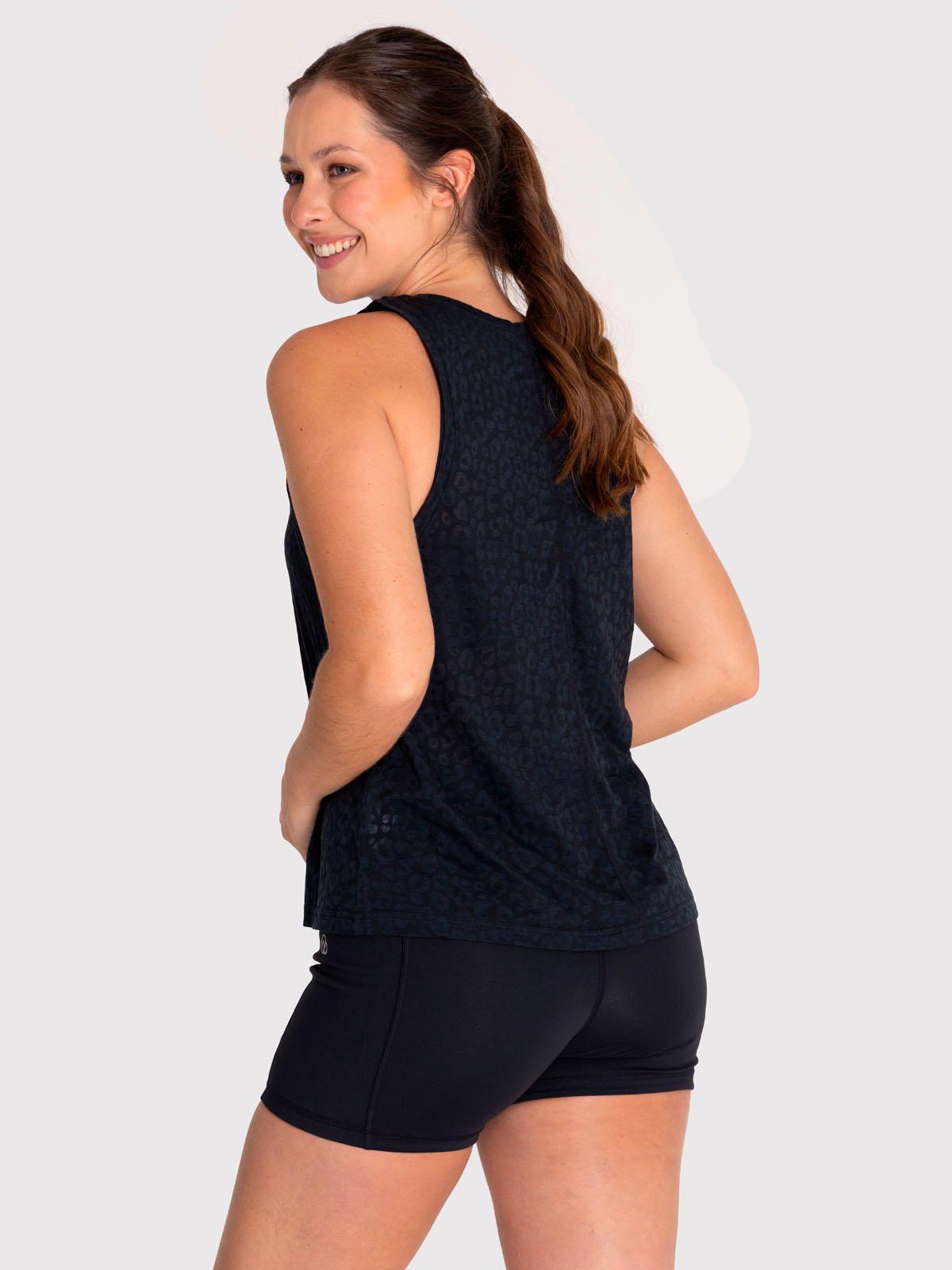 Polera deportiva Mujer Cheetah Tank Negra-2