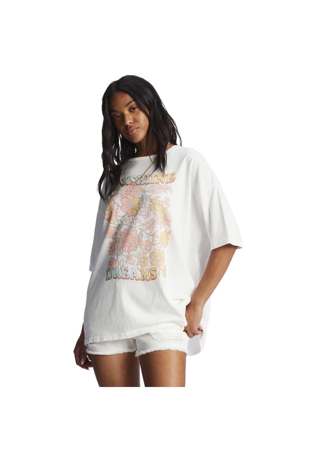 Polera M/C Mujer Sunshine Dream J Blanco-0