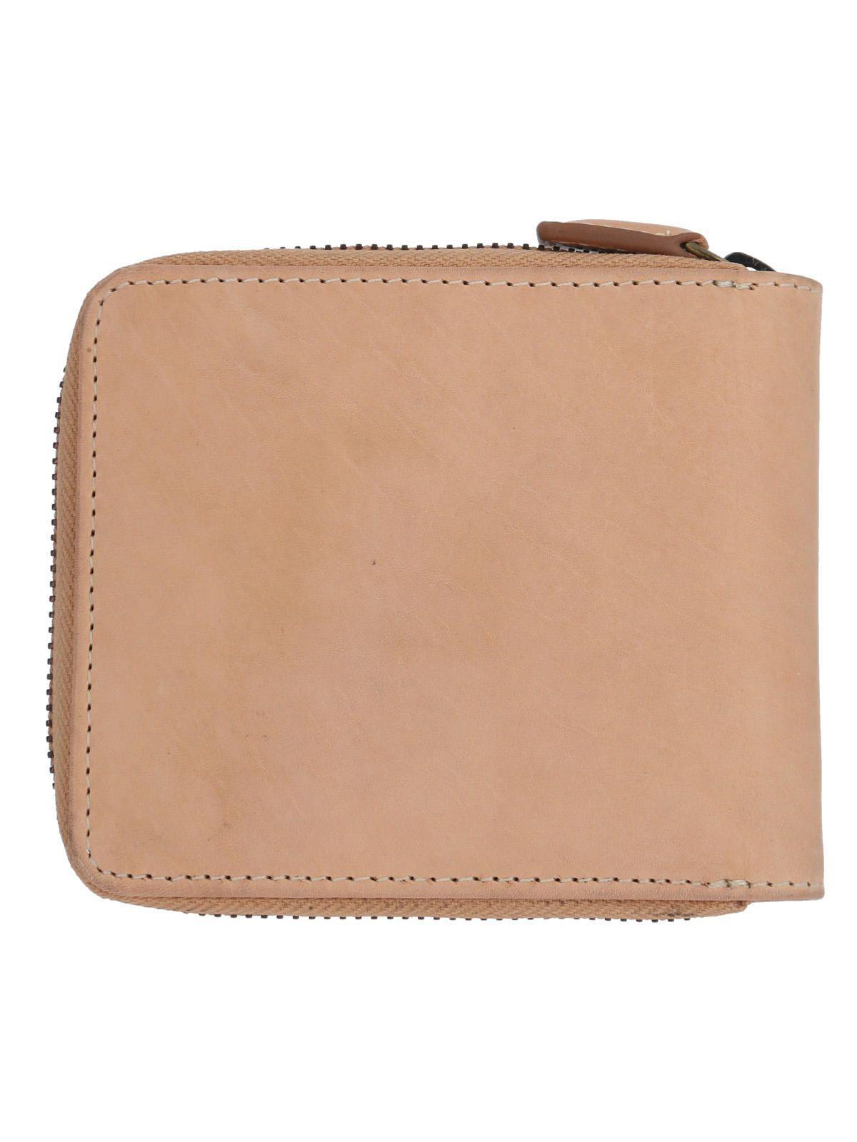 Billetera Cuero Unisex Cr Zipper James Beige-1