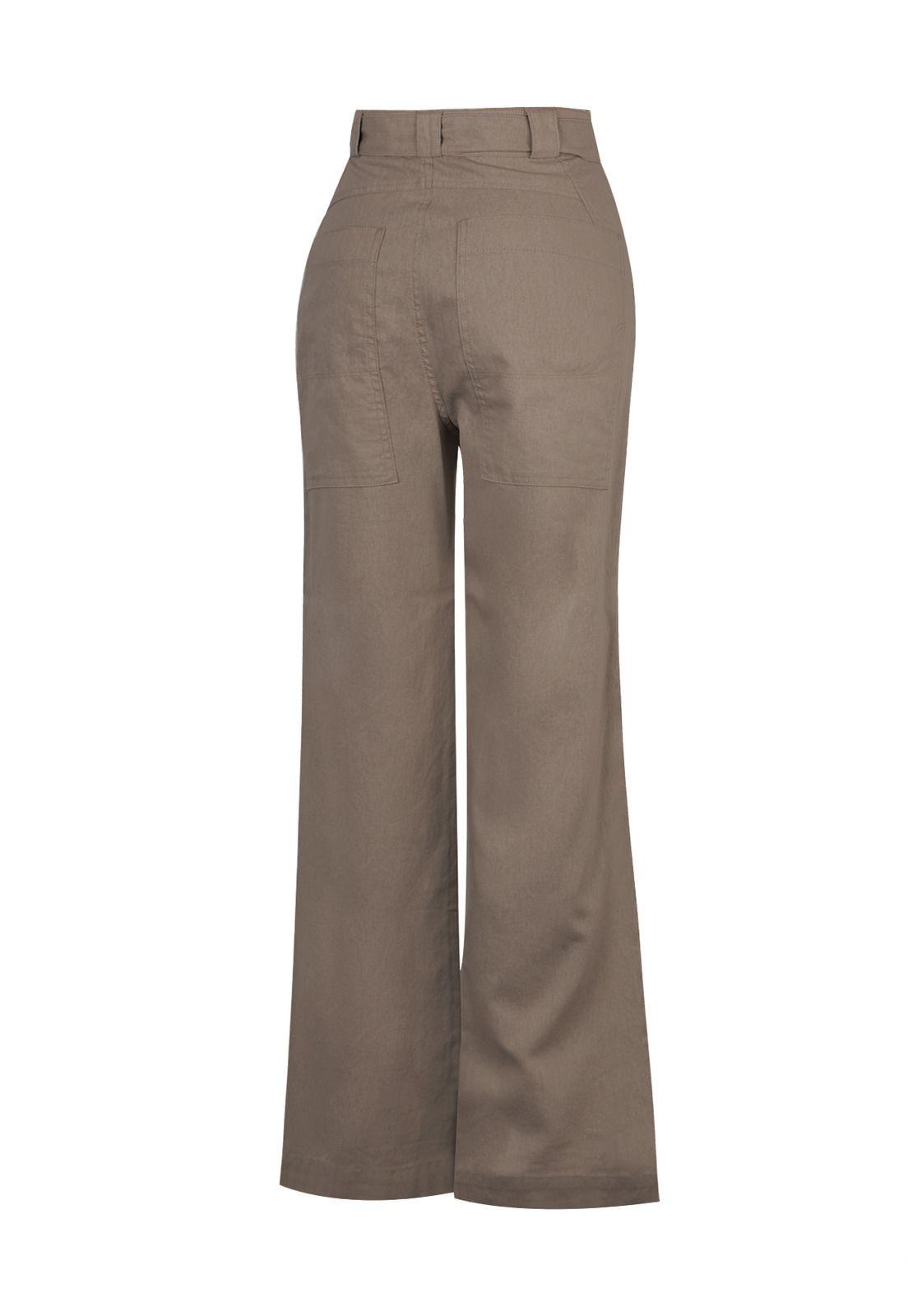 Pantalón Algodón Orgánico Café Flip Mujer -1