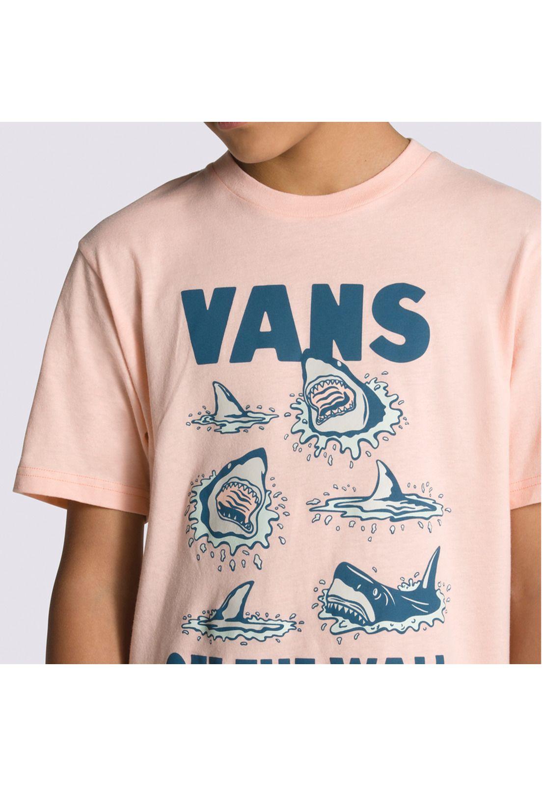 Polera Manga Corta Sharky Seas Ss Durazno Niño-4