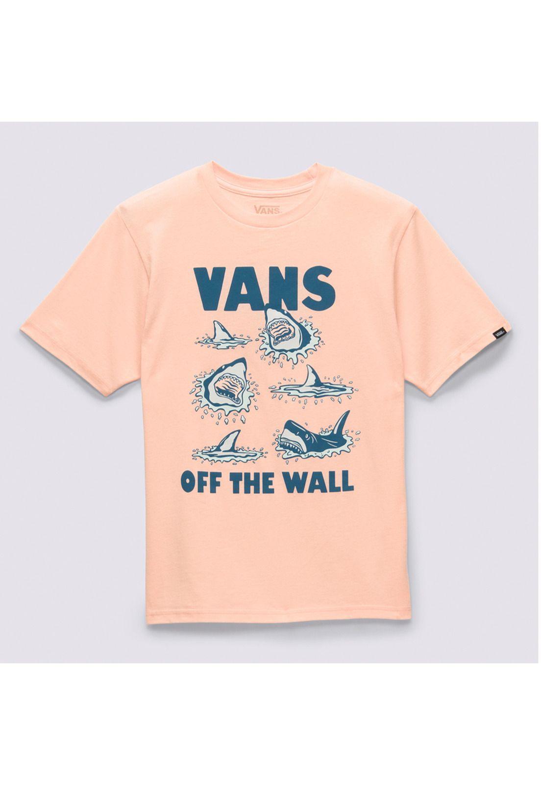 Polera Manga Corta Sharky Seas Ss Durazno Niño-5