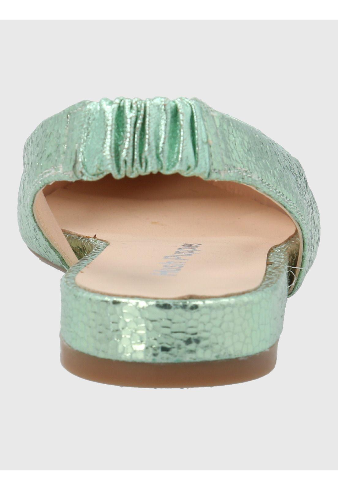 Ballerina Vestir Mujer Cuero Carmin Verde-6
