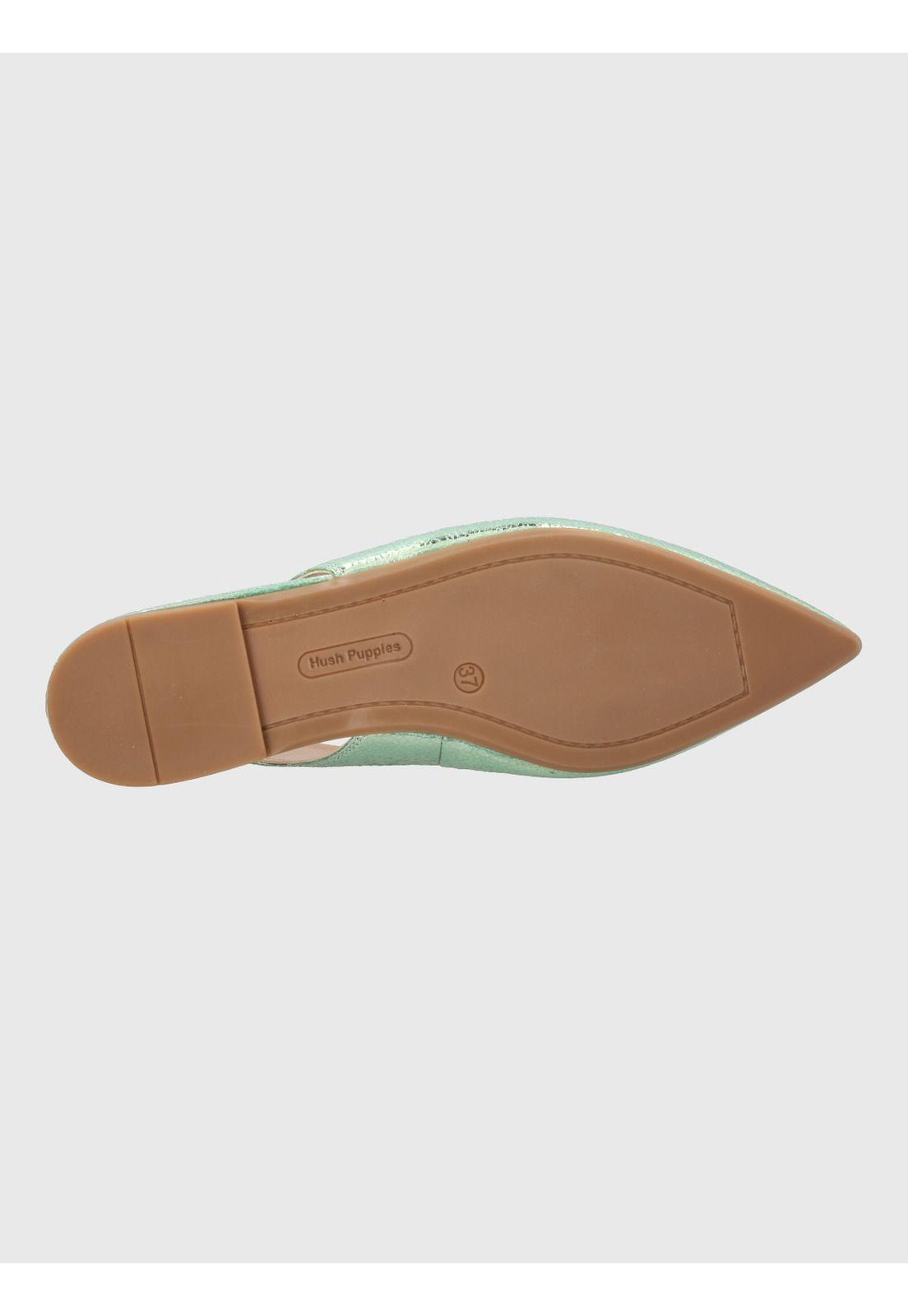 Ballerina Vestir Mujer Cuero Carmin Verde-7