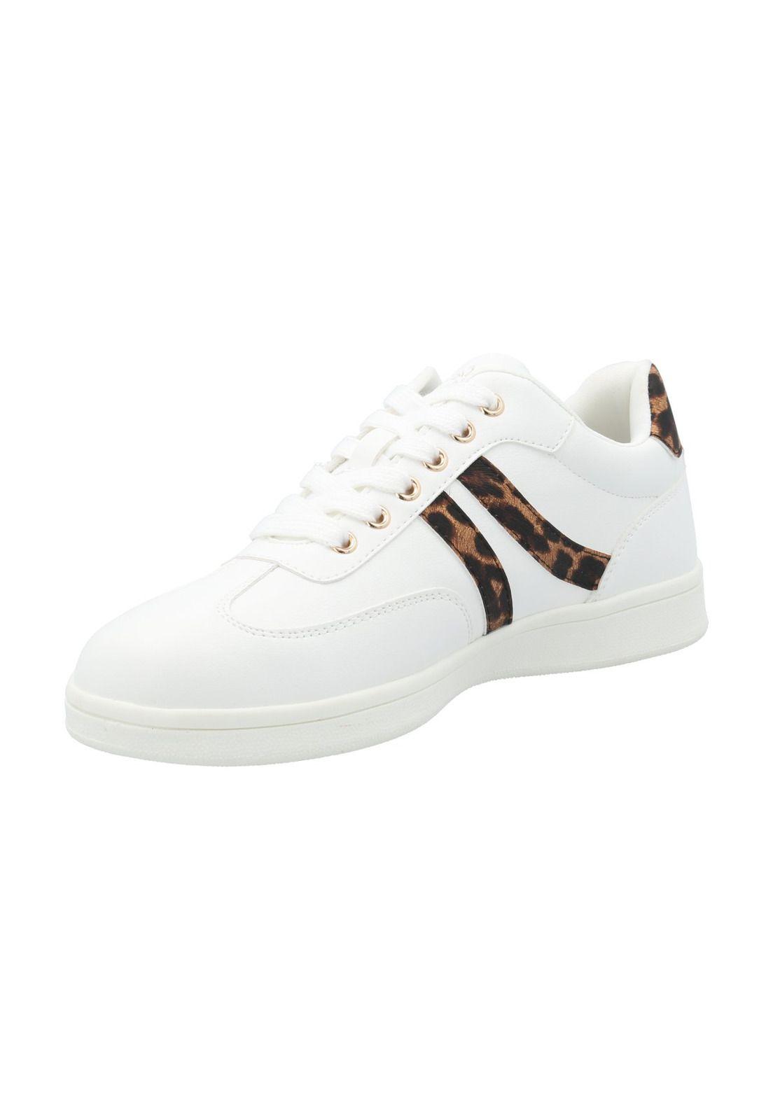 Zapatilla Mujer Adiela Blanco Leopardo-4