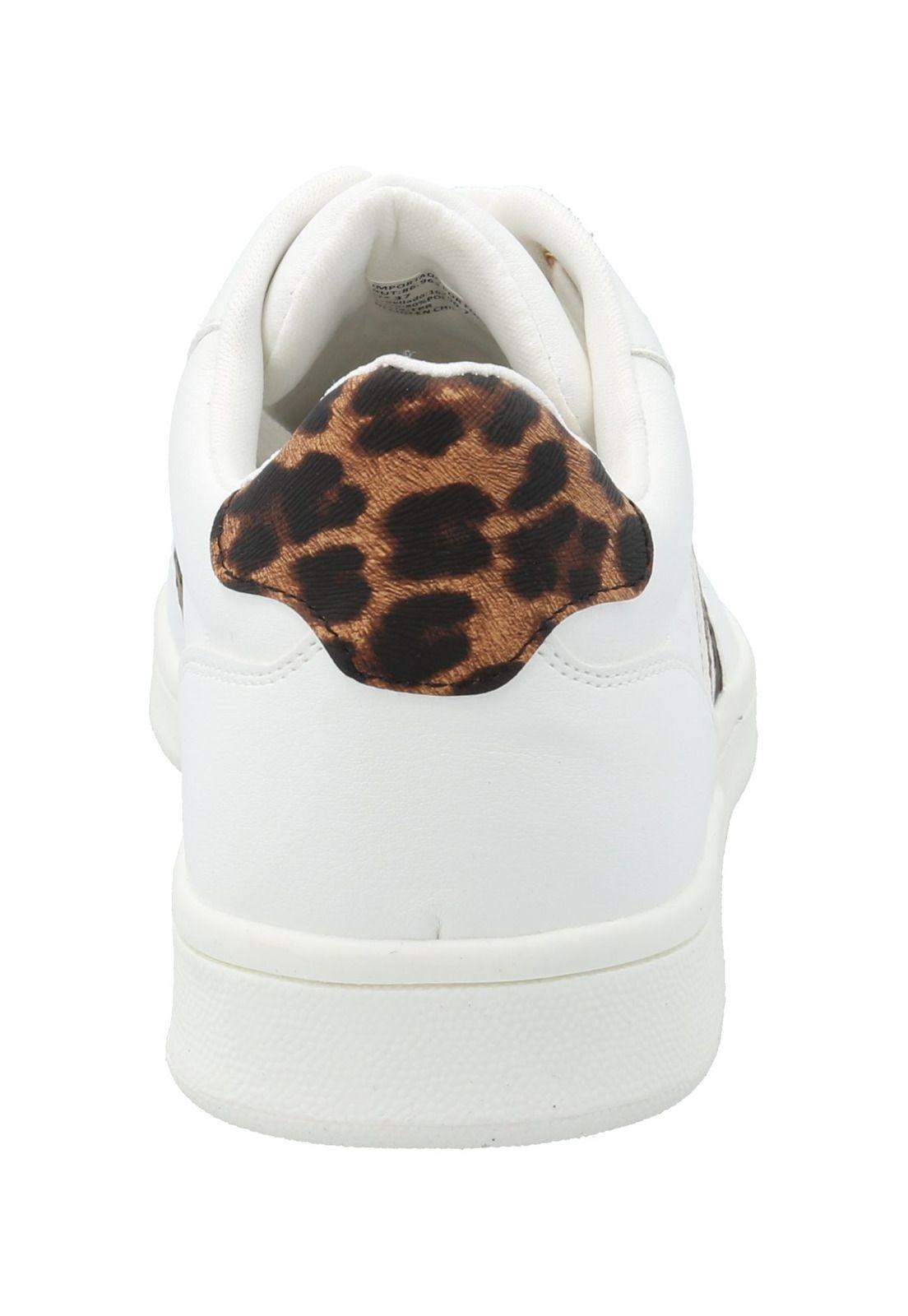 Zapatilla Mujer Adiela Blanco Leopardo-6