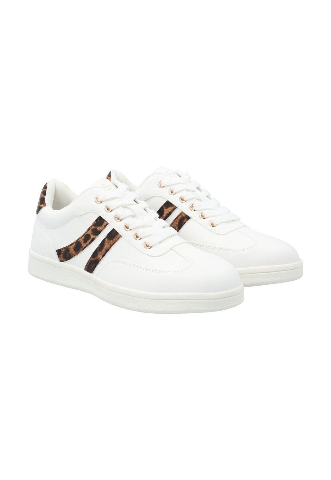 Zapatilla Mujer Adiela Blanco Leopardo-8