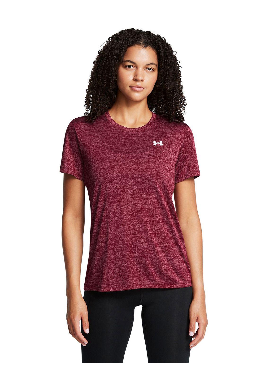 Polera manga corta Tech Twist mujer Rojo-3