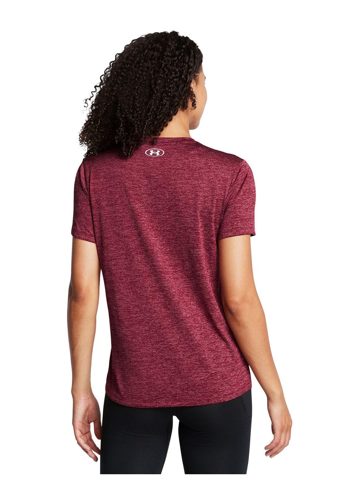 Polera manga corta Tech Twist mujer Rojo-4