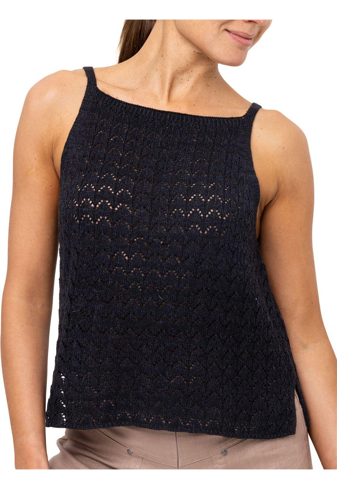 Polera Algodón Orgánico Blas Negro Mujer-5