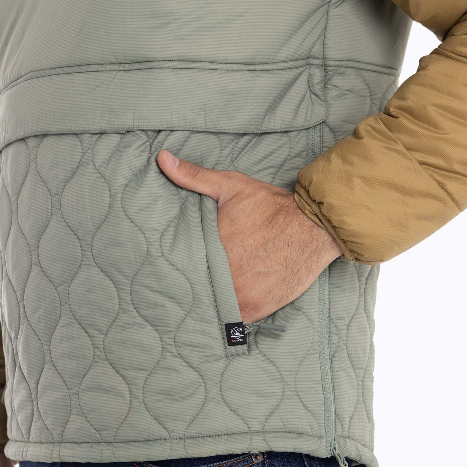 Parka Hombre Mid Zipper Verde Merrell-7