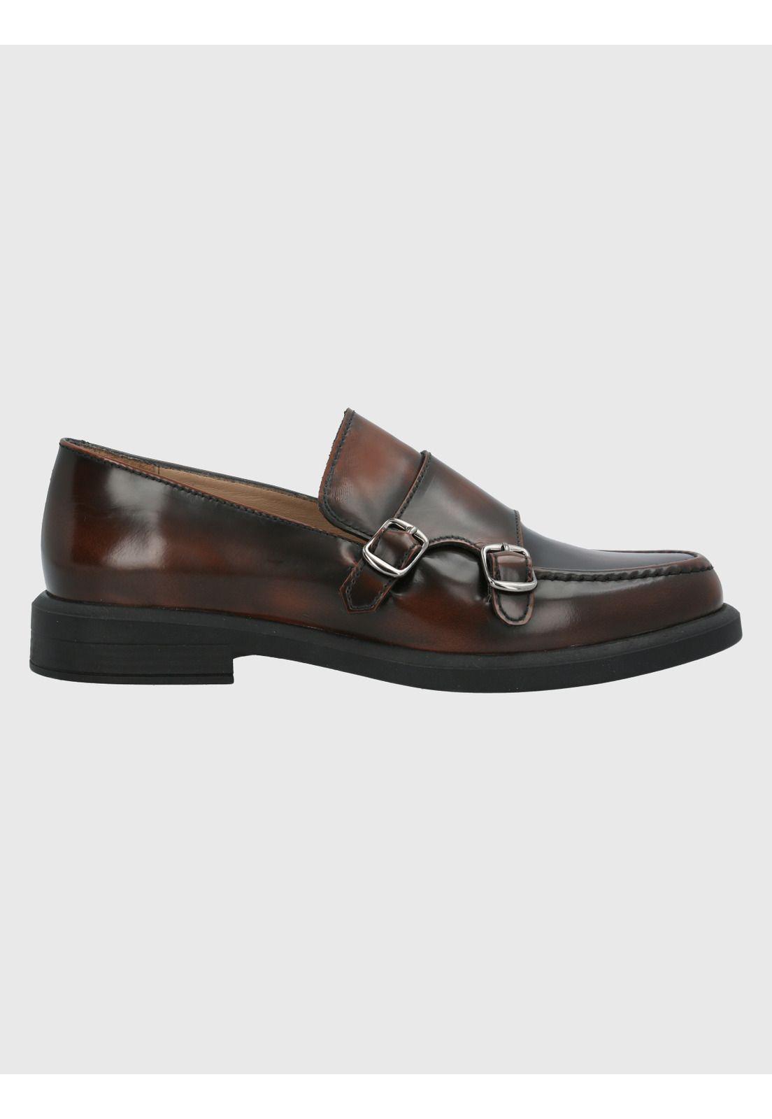 Zapato Cuero Mujer Tate Café Oscuro-1