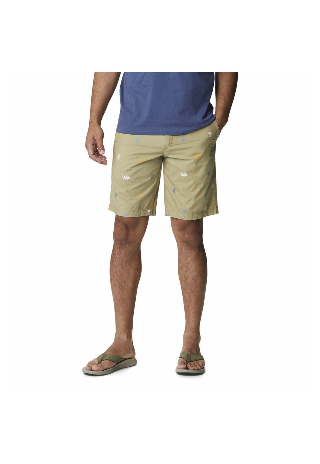 Short Hombre Washed Out Printed Beige-0