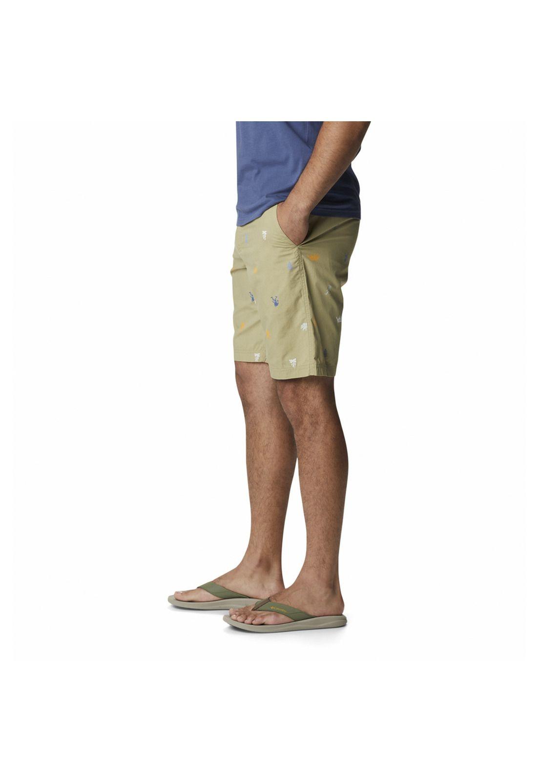 Short Hombre Washed Out Printed Beige-1