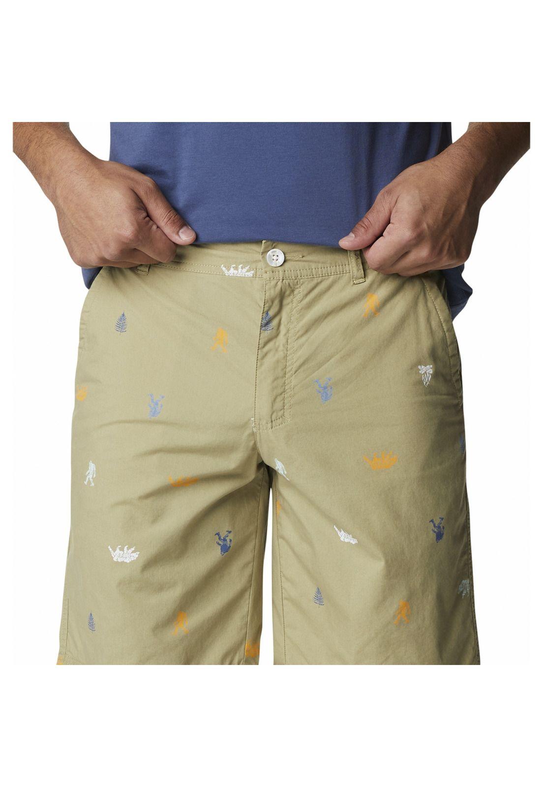 Short Hombre Washed Out Printed Beige-3