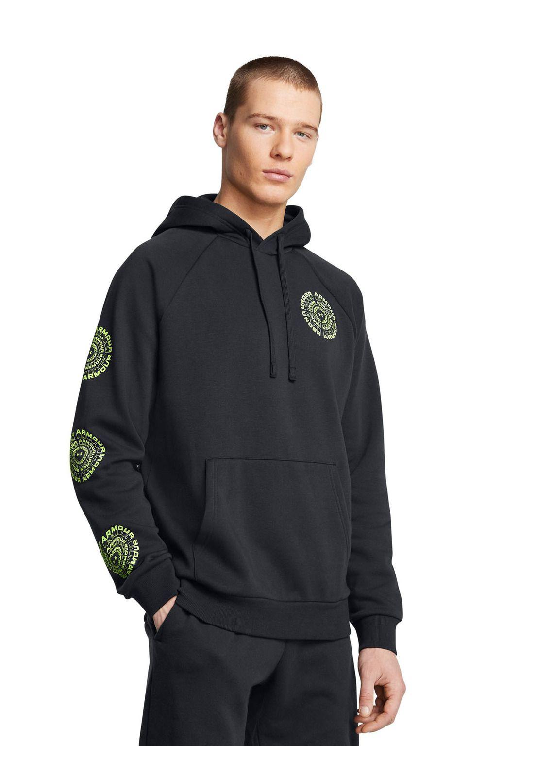 Polerón Rival Fleece H Brand hombre Negro-3