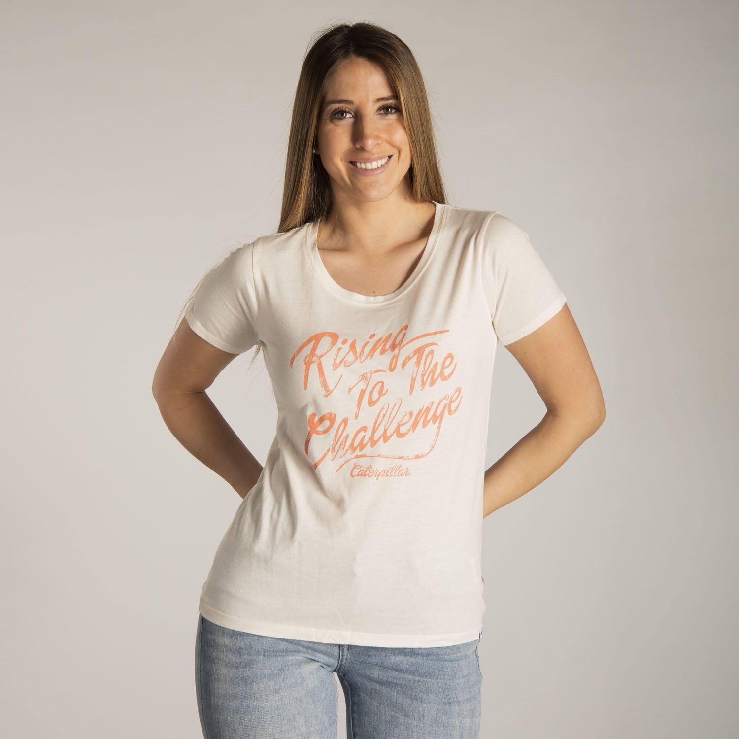 Polera M/C Mujer W Rising To The Chal Blanco-0