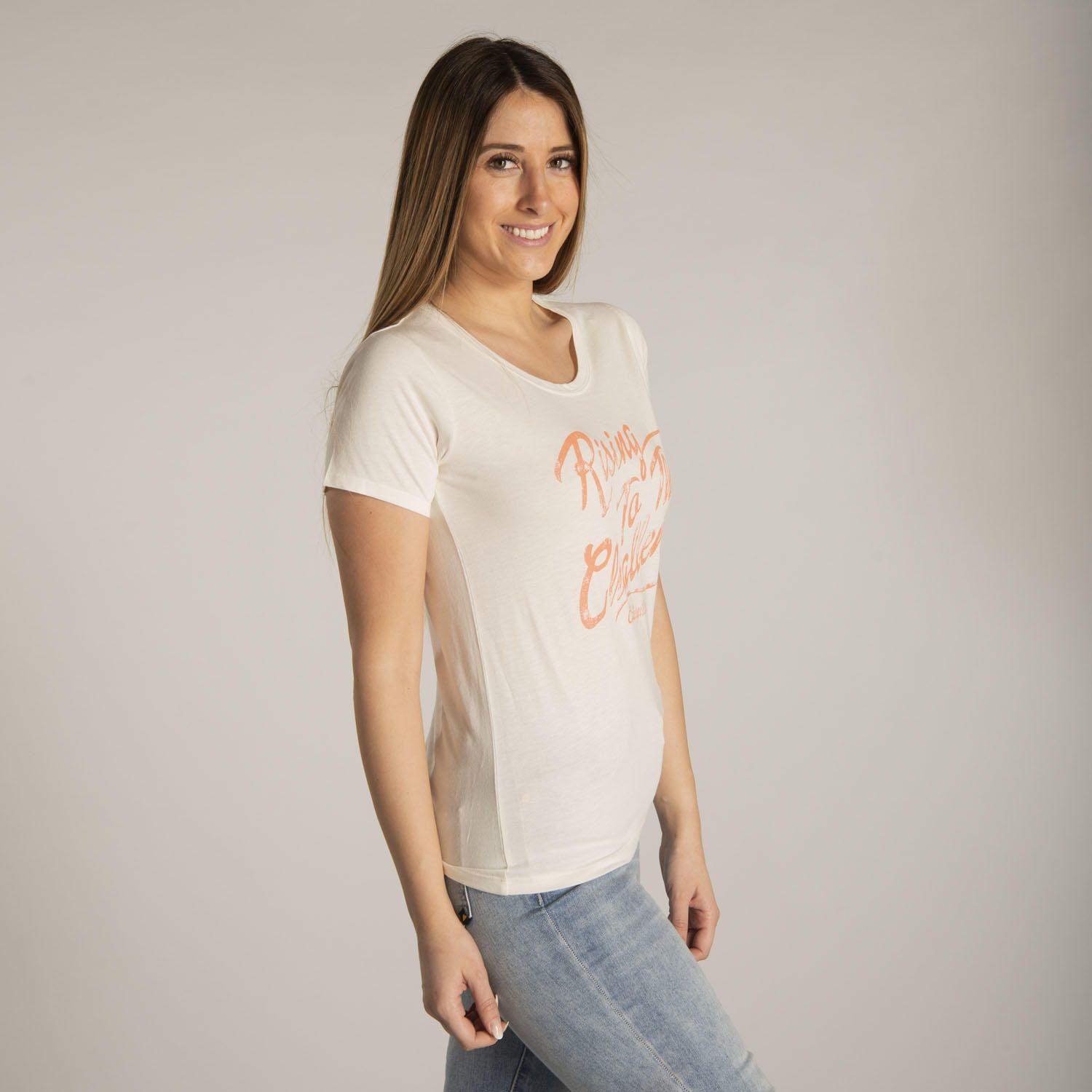 Polera M/C Mujer W Rising To The Chal Blanco-1