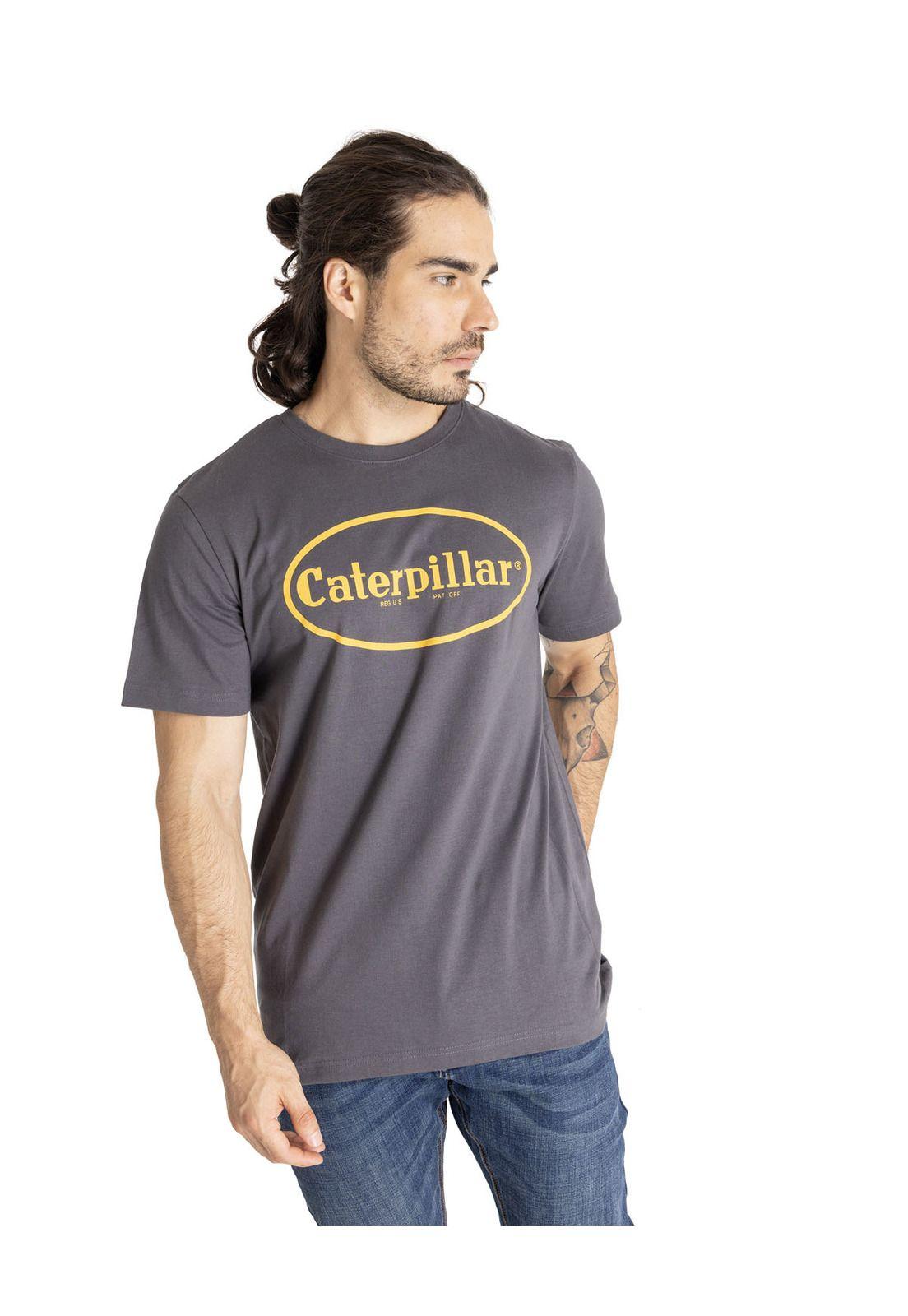 Polera Hombre Retro Logo Tee Gris Oscuro-0