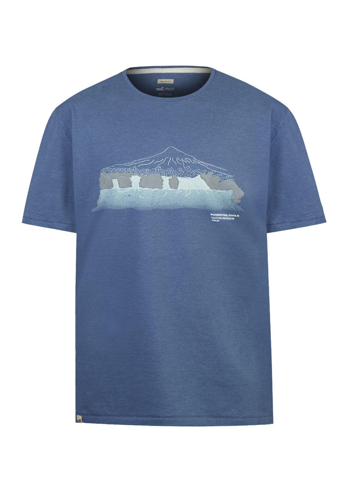 Polera Fibras Recicladas Hombre Places Azul-0