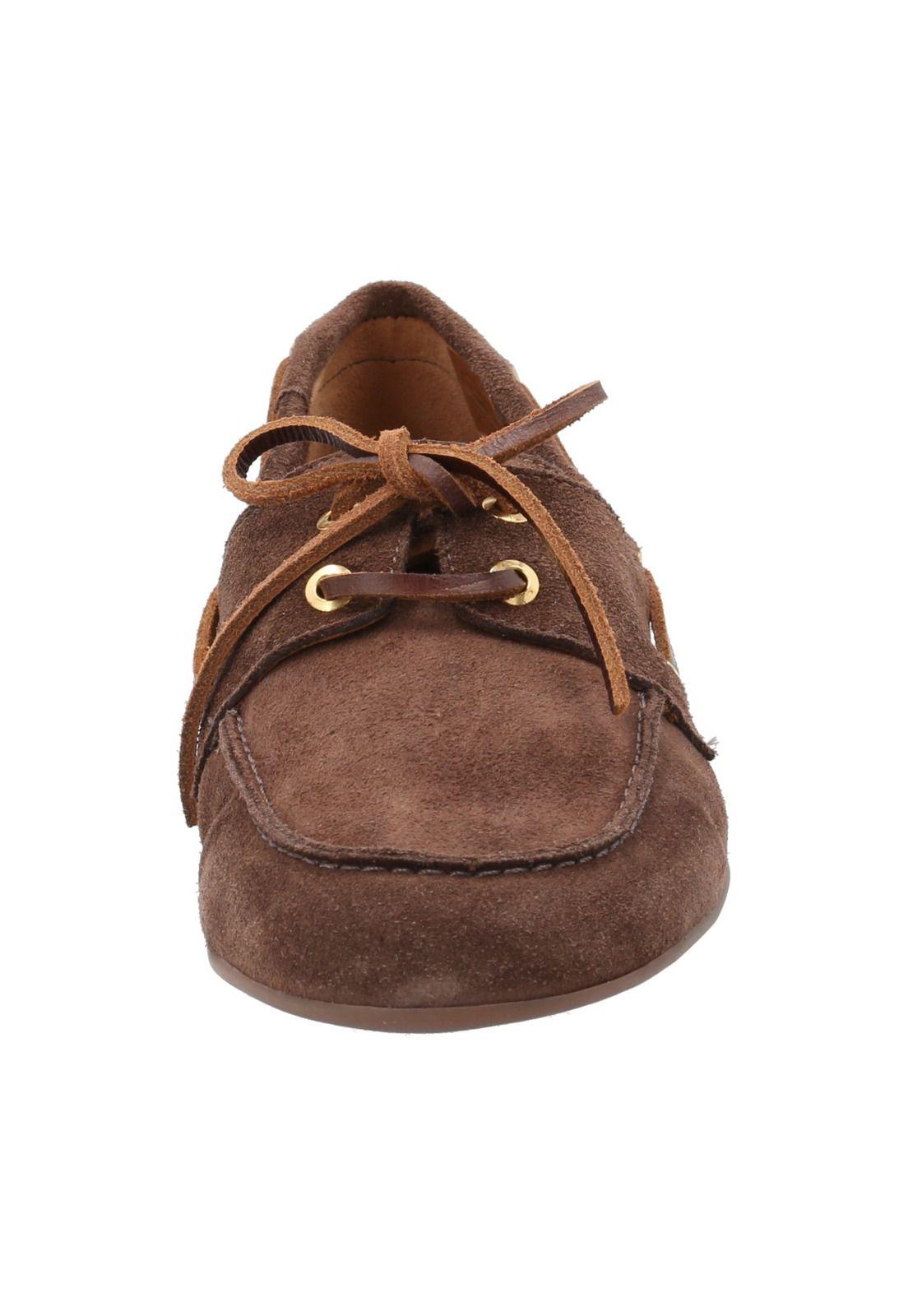 Mocasín Cuero Mujer Roberta Chocolate-3
