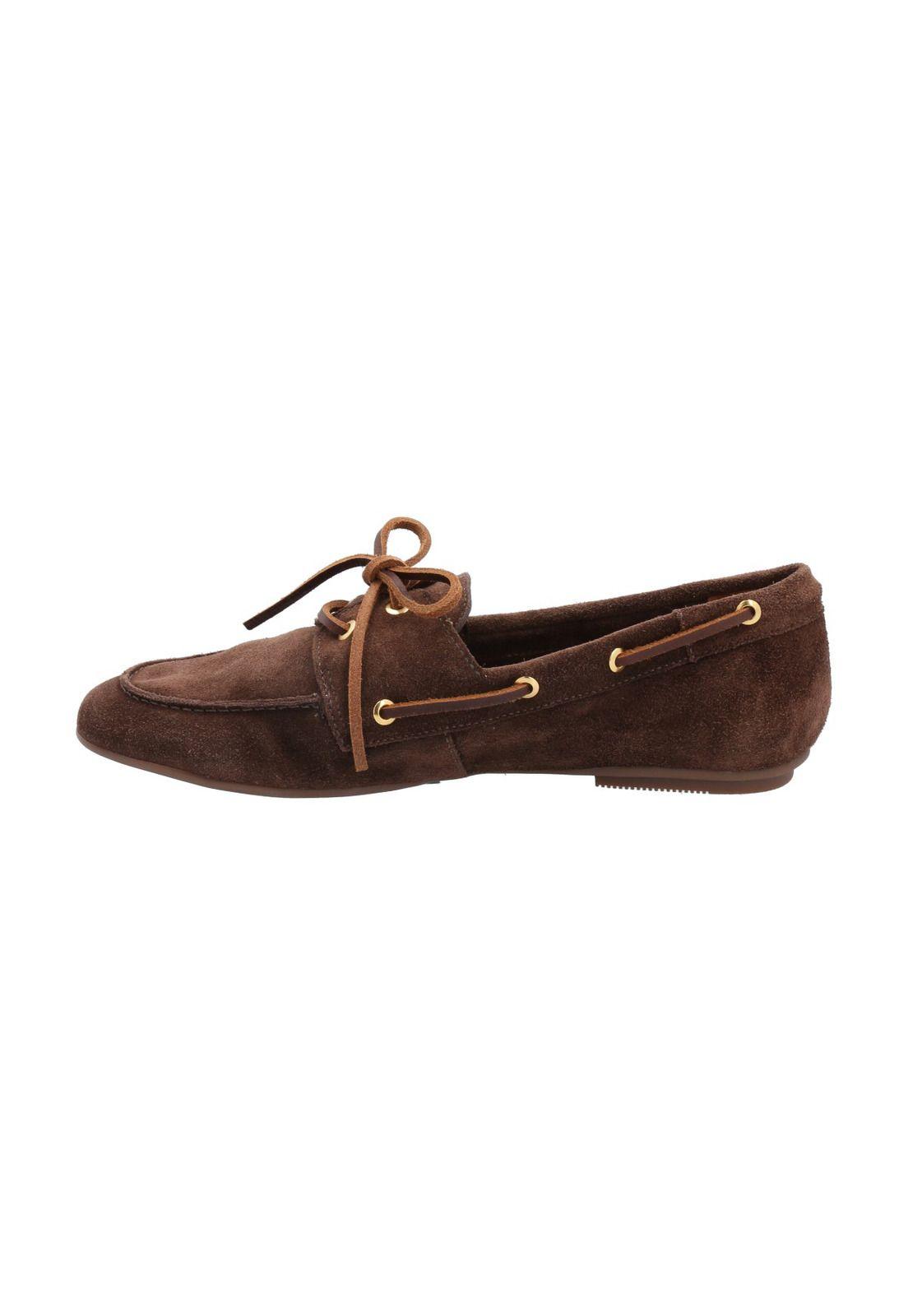 Mocasín Cuero Mujer Roberta Chocolate-5