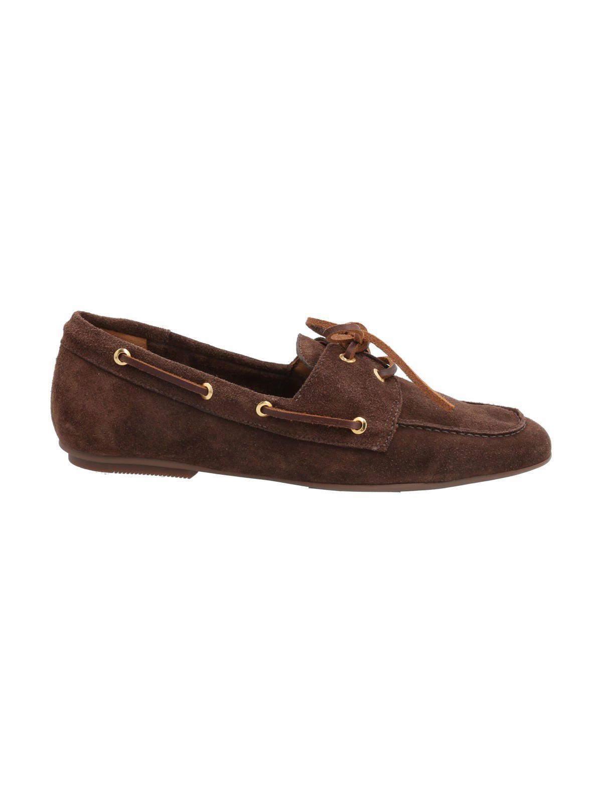 Mocasín Cuero Mujer Roberta Chocolate-0