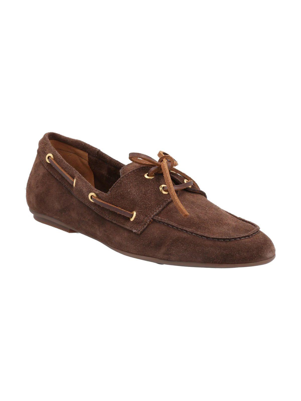 Mocasín Cuero Mujer Roberta Chocolate-1