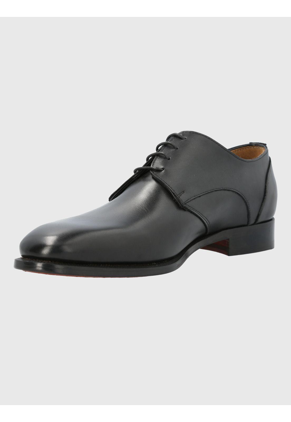 Zapato Cuero Negro Hombre Messia -4