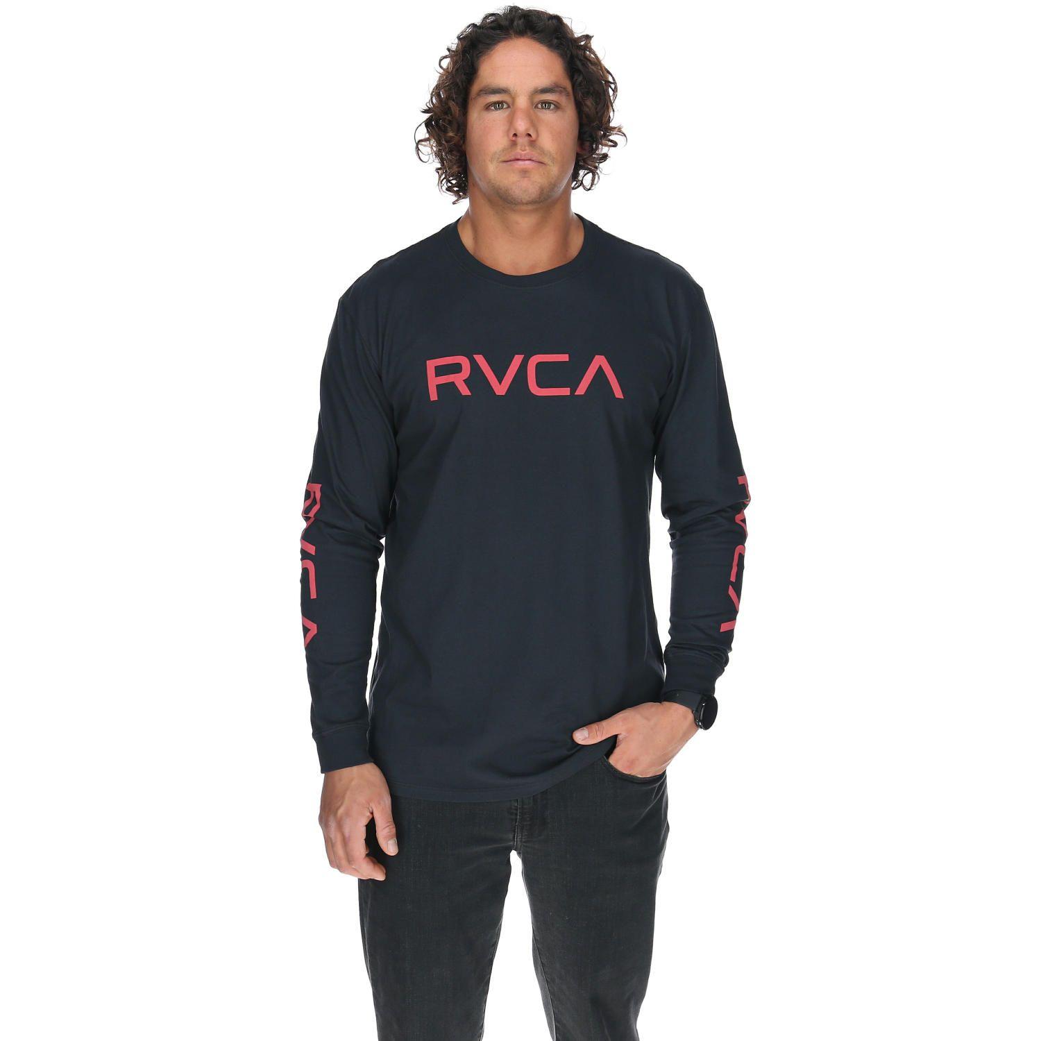 Polera M/C Hombre Big Rvca Ls Negro-0