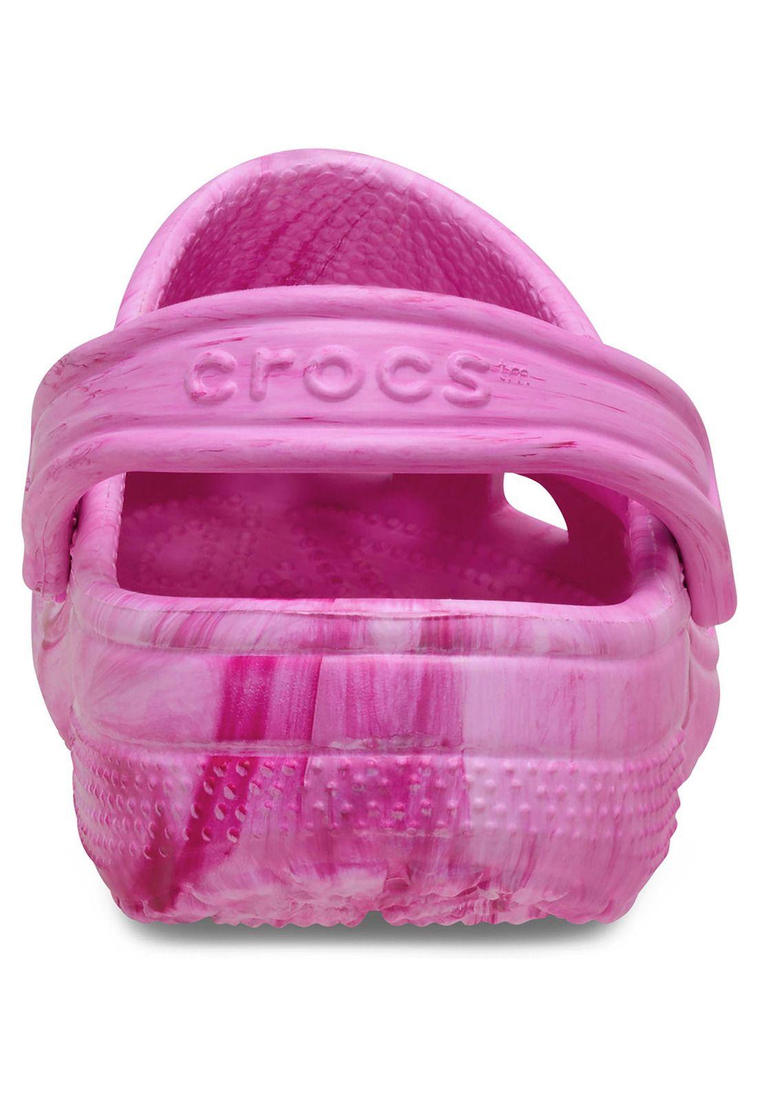 Zueco Crocs Niña Classic Clog K Rosado Tie Dye-7