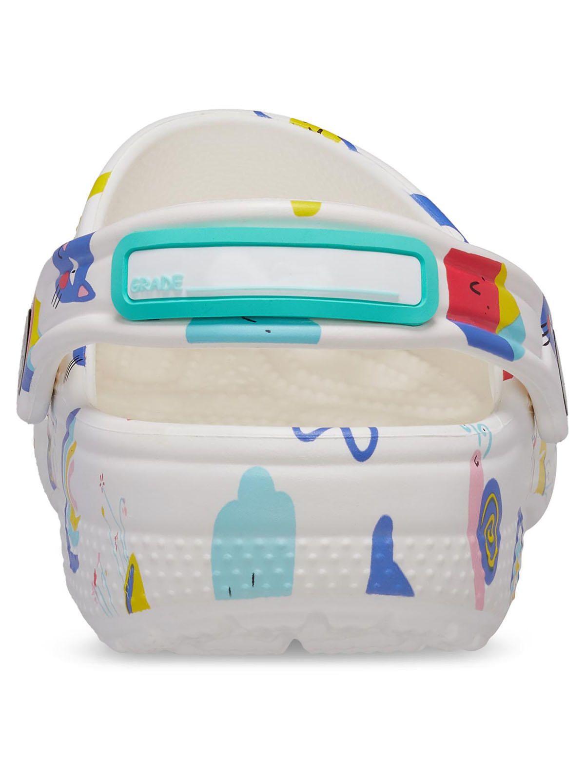 Zueco Crocs Niño Doodle Print Clog K Blanco-7