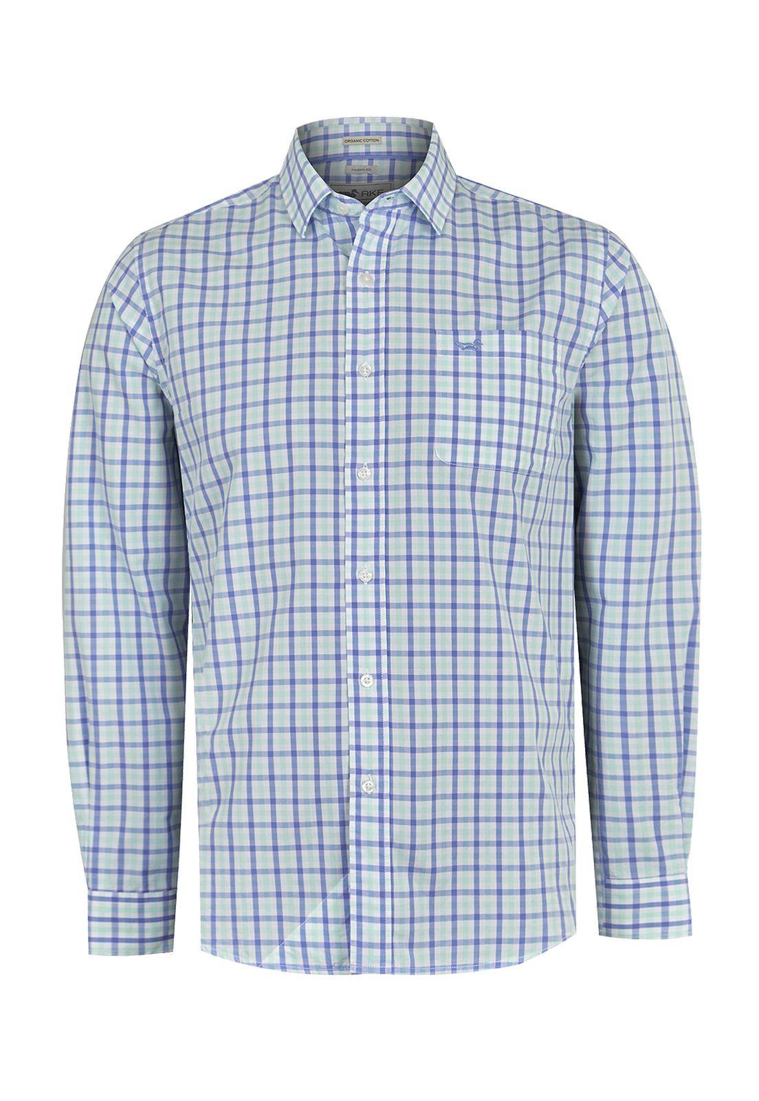 Camisa Algodón Org Azul Marino Lighter Hombre -0