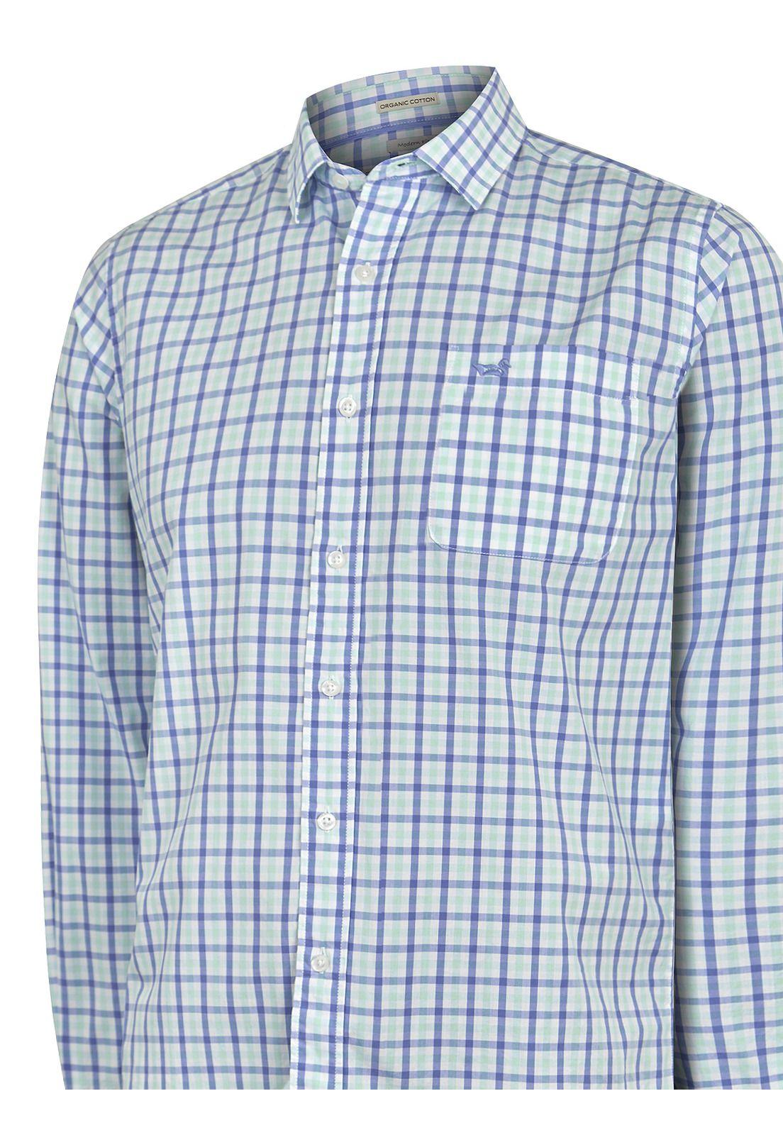 Camisa Algodón Org Azul Marino Lighter Hombre -3