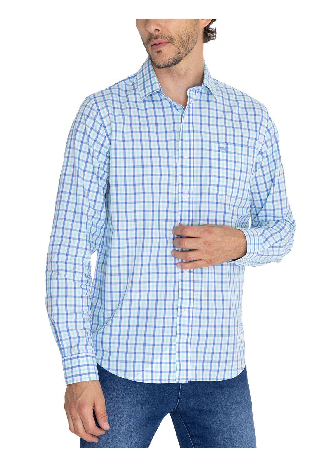 Camisa Algodón Org Azul Marino Lighter Hombre -5
