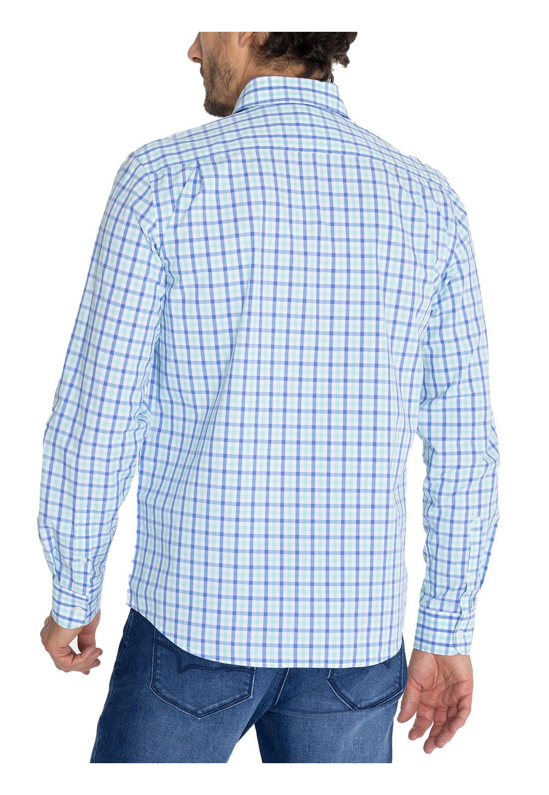 Camisa Algodón Org Azul Marino Lighter Hombre -6