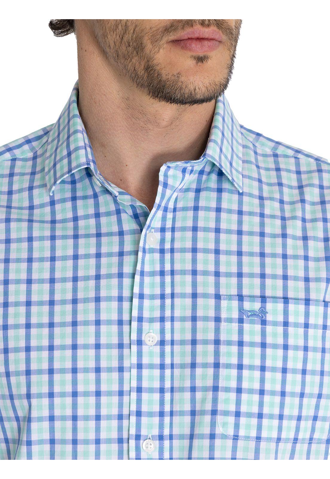 Camisa Algodón Org Azul Marino Lighter Hombre -7