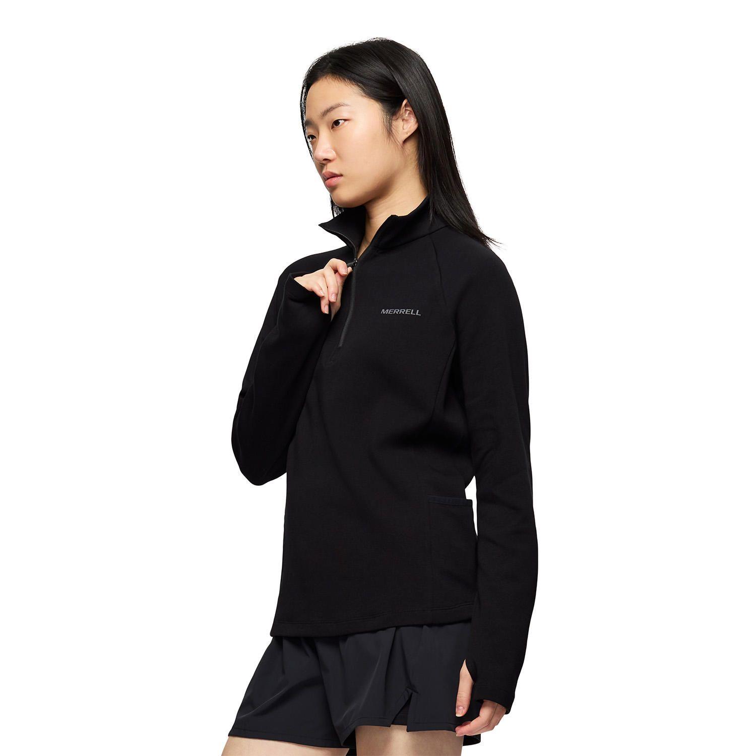 Polar Mujer Riley Quarter Mid Zip Layer Negro-1