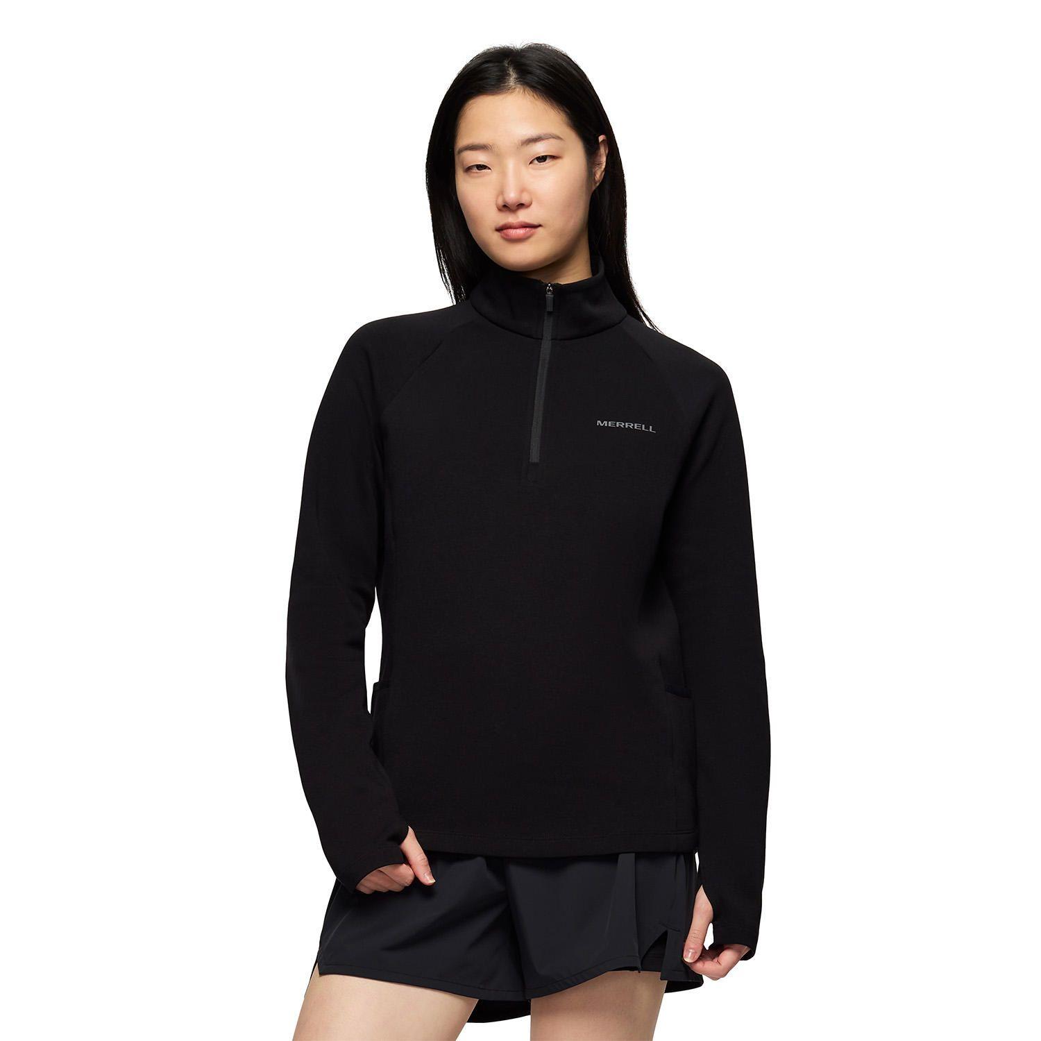 Polar Mujer Riley Quarter Mid Zip Layer Negro-0